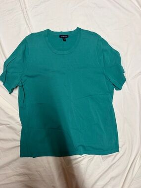 Lands' End Teal Short-Sleeve Cotton Tee